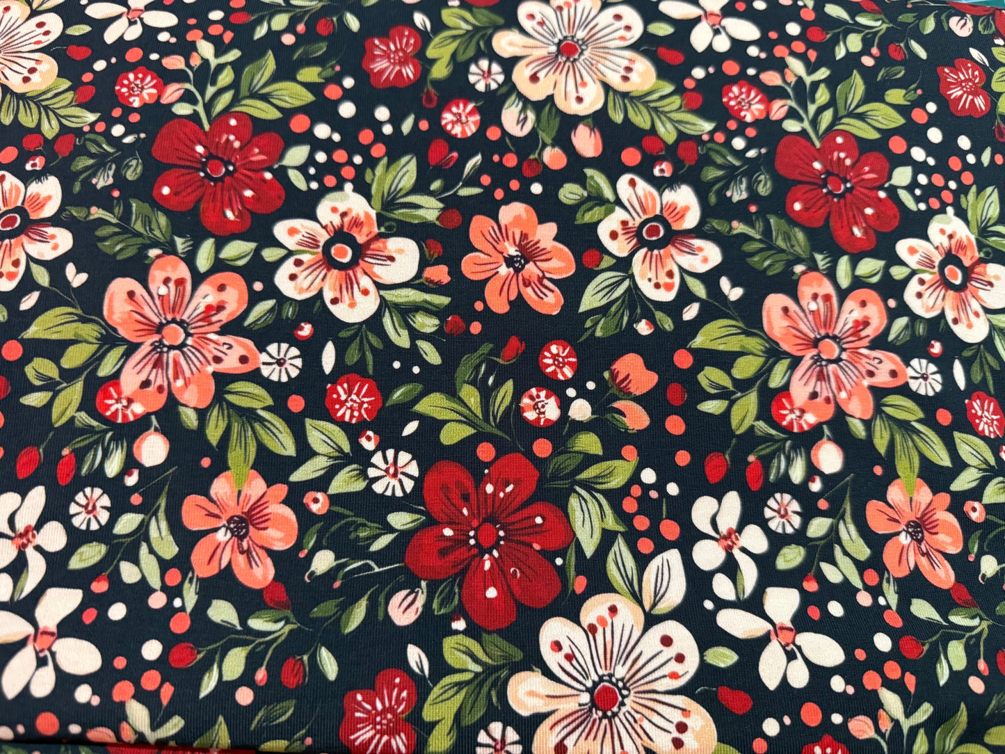 Retro Christmas floral