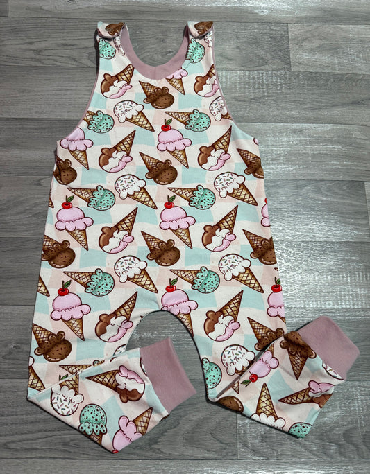 Ice creams long romper 2-3y