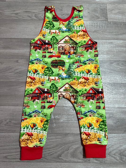 Lemonka farm long romper 12-18m