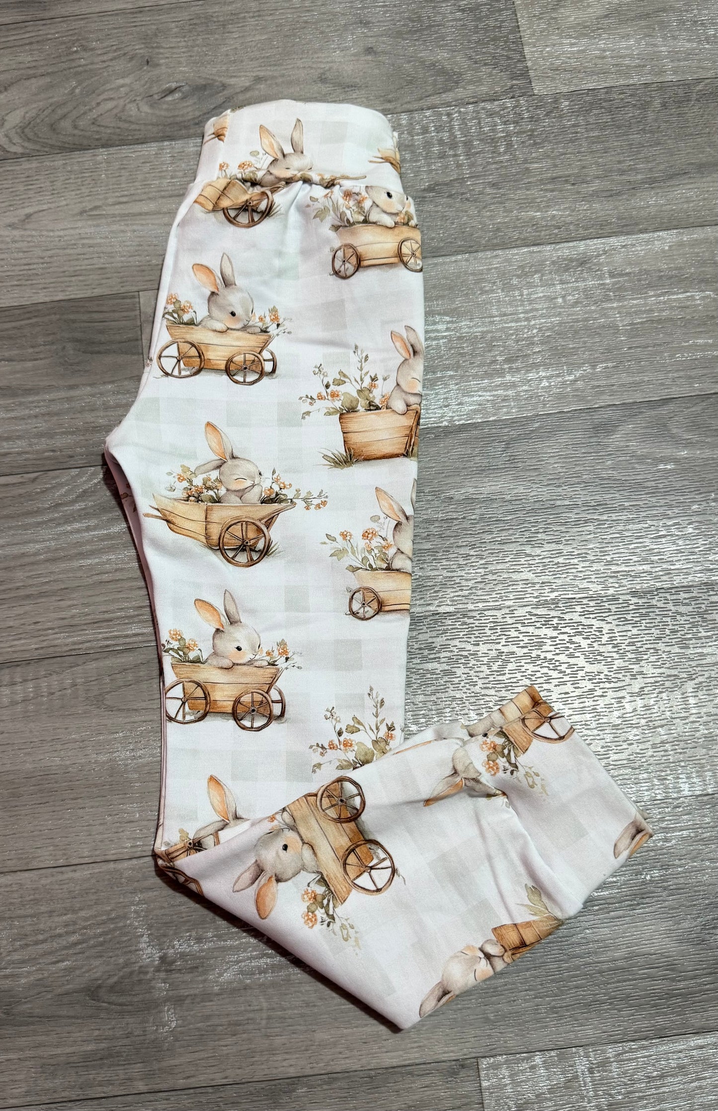 Bunny cart leggings 3-4y