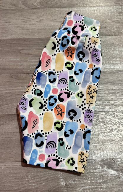 Leopard paint bike shorts 4-5y