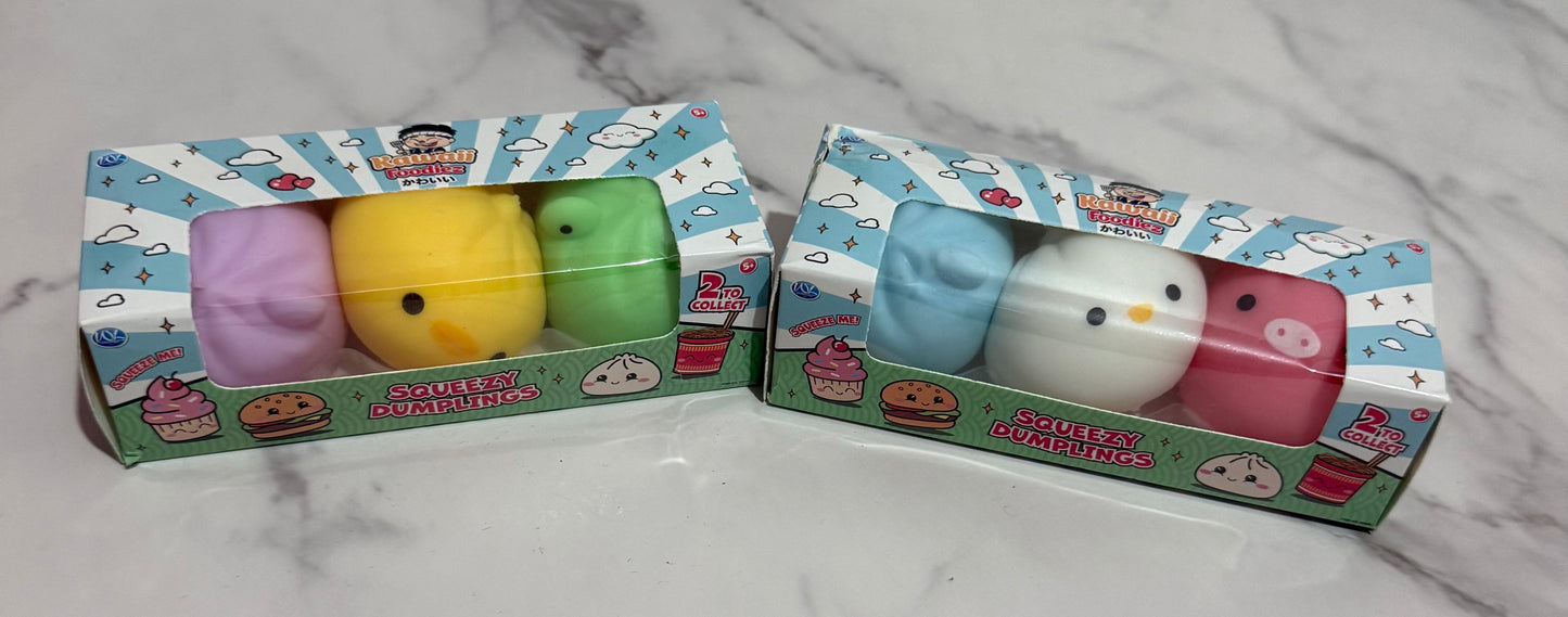 Kawaii squeezy dumplings 3 pack surprise