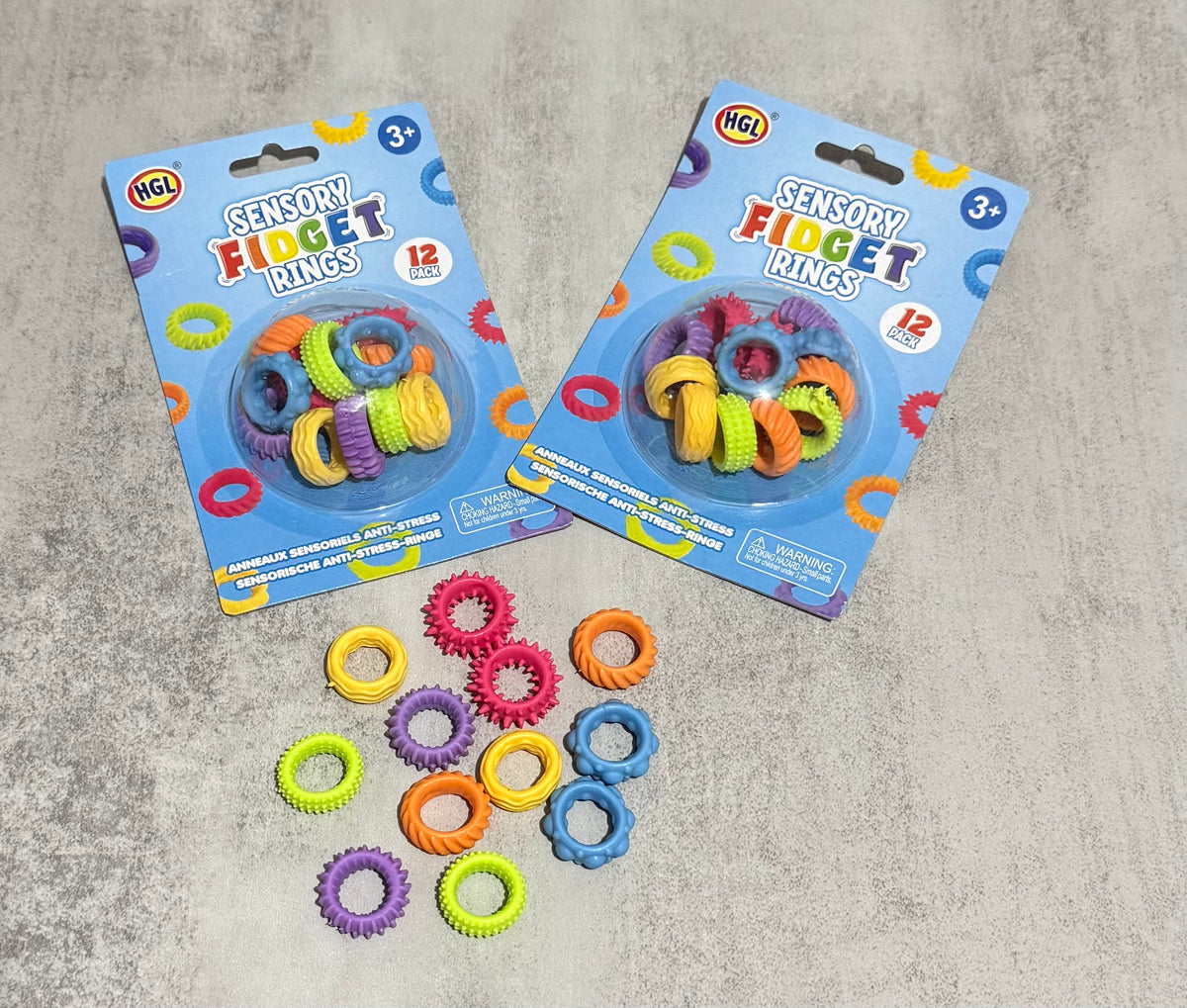 12 Textured Fidget rings