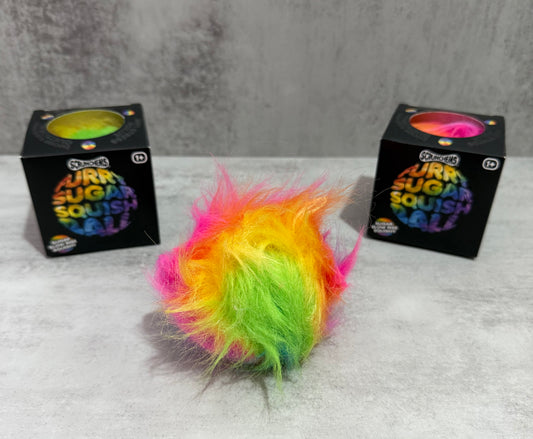 Scrunchems rainbow furry sugar ball