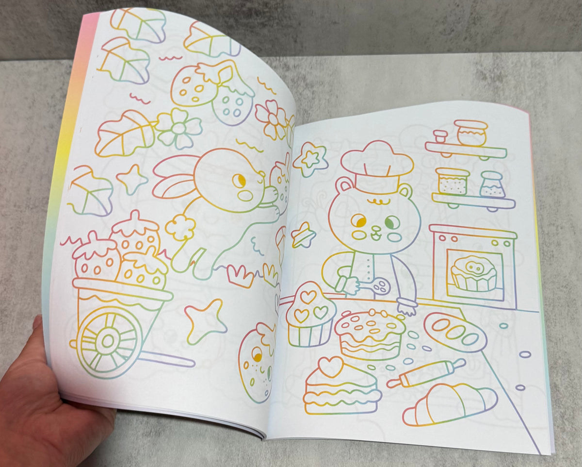 Rainbow cuties colouring book