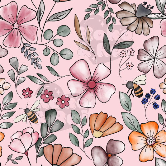 Flo floral pink Preorder