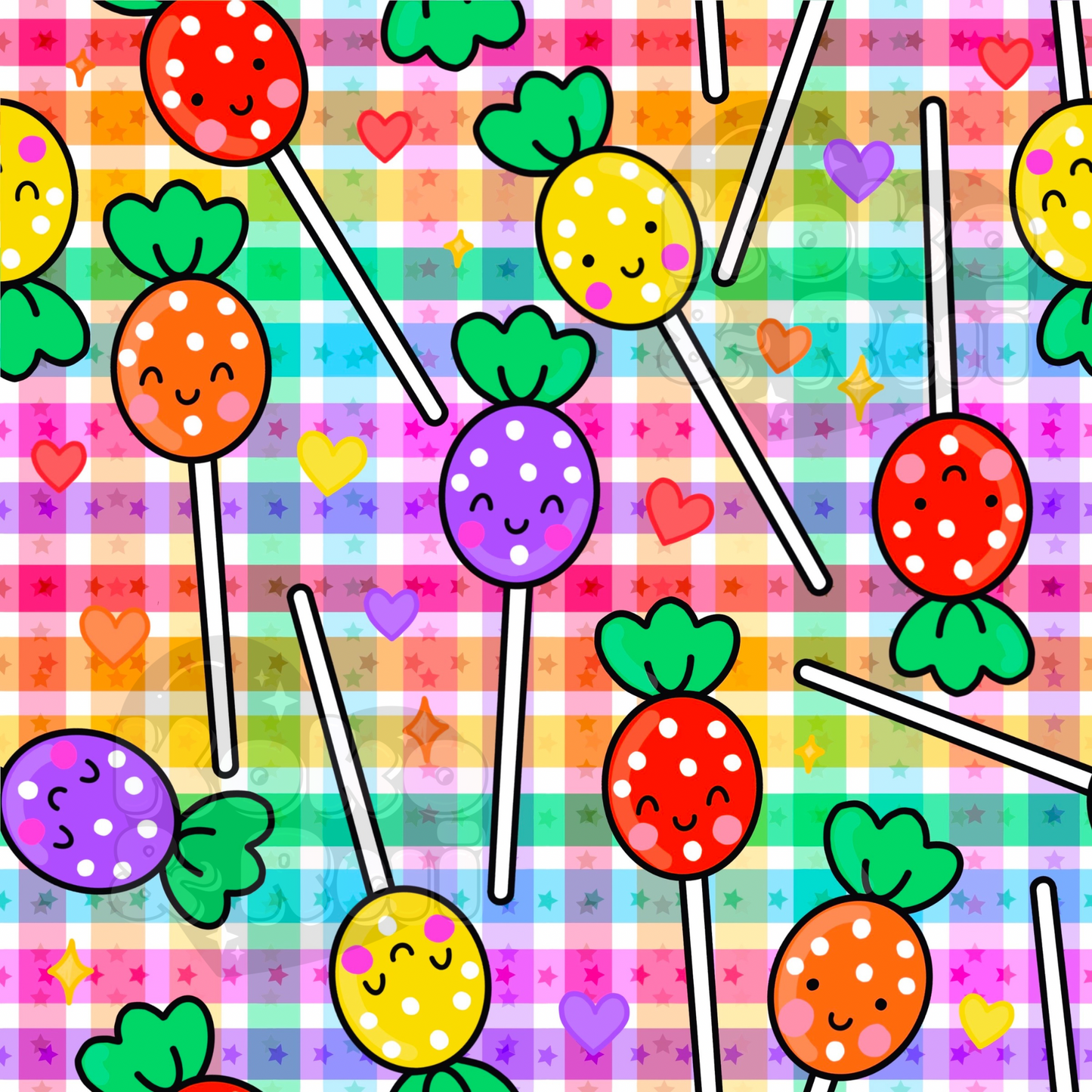Lollies rainbow plaid Preorder