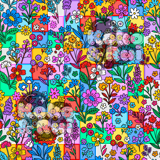 Flowers rainbow squares Preorder