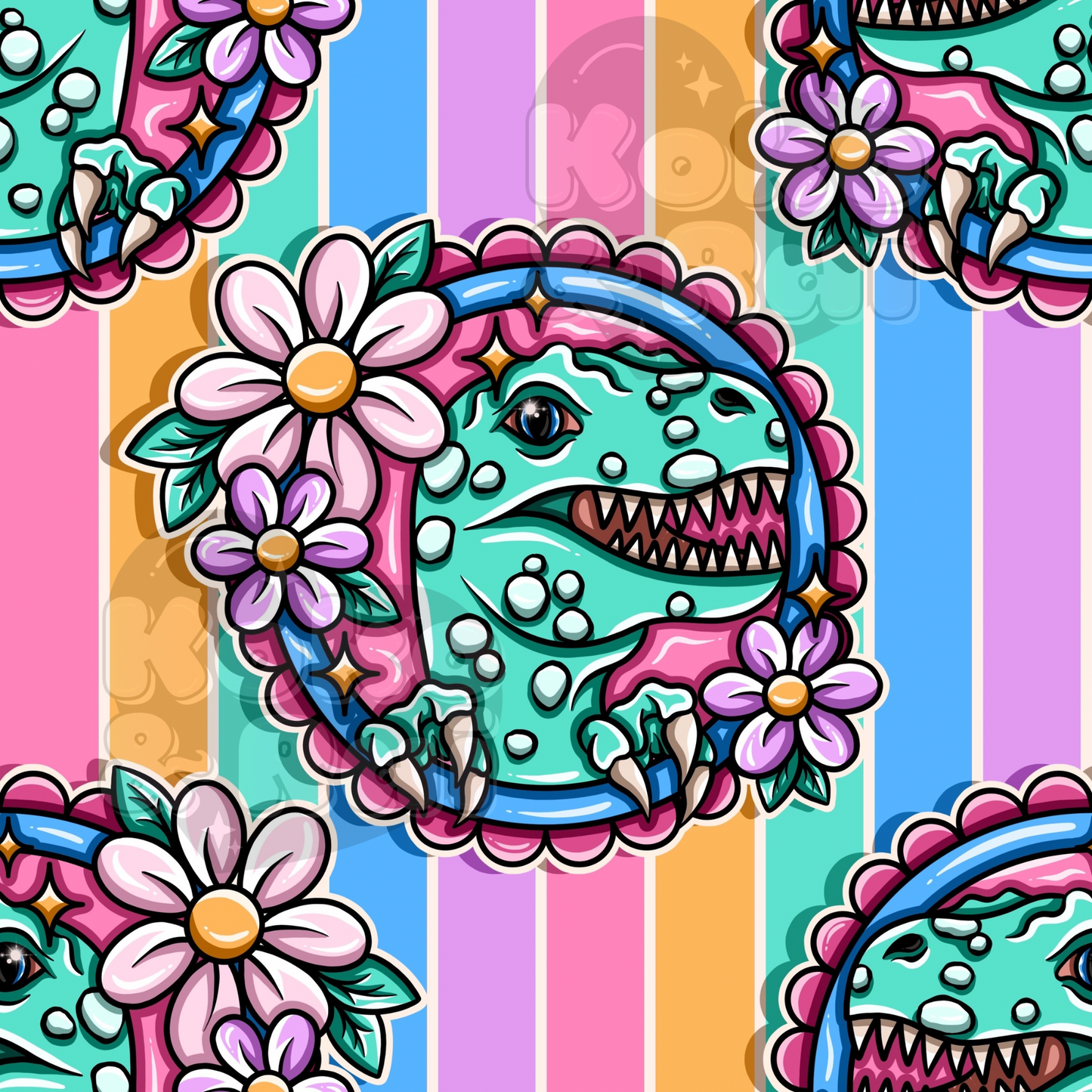 Floral Dino’s stripe Preorder