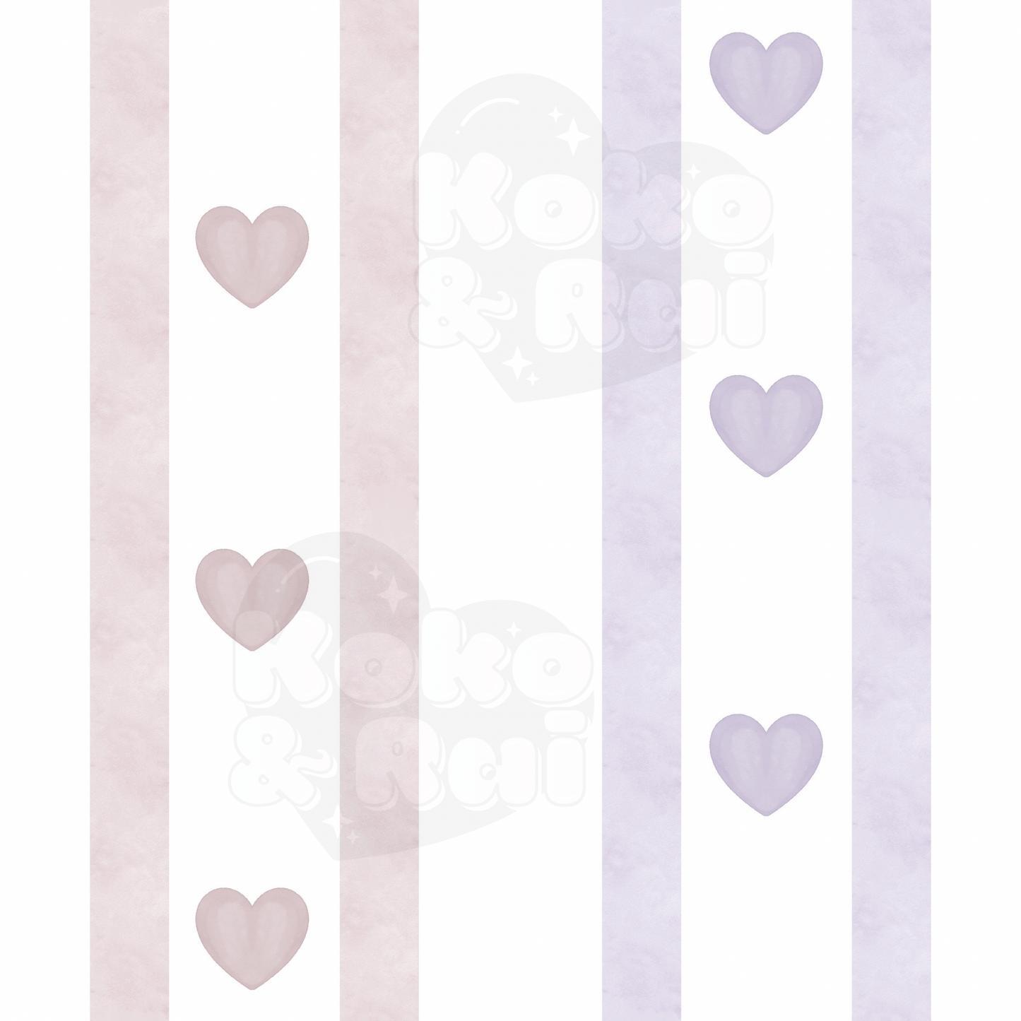 Pink & Purple Heart stripe Preorder